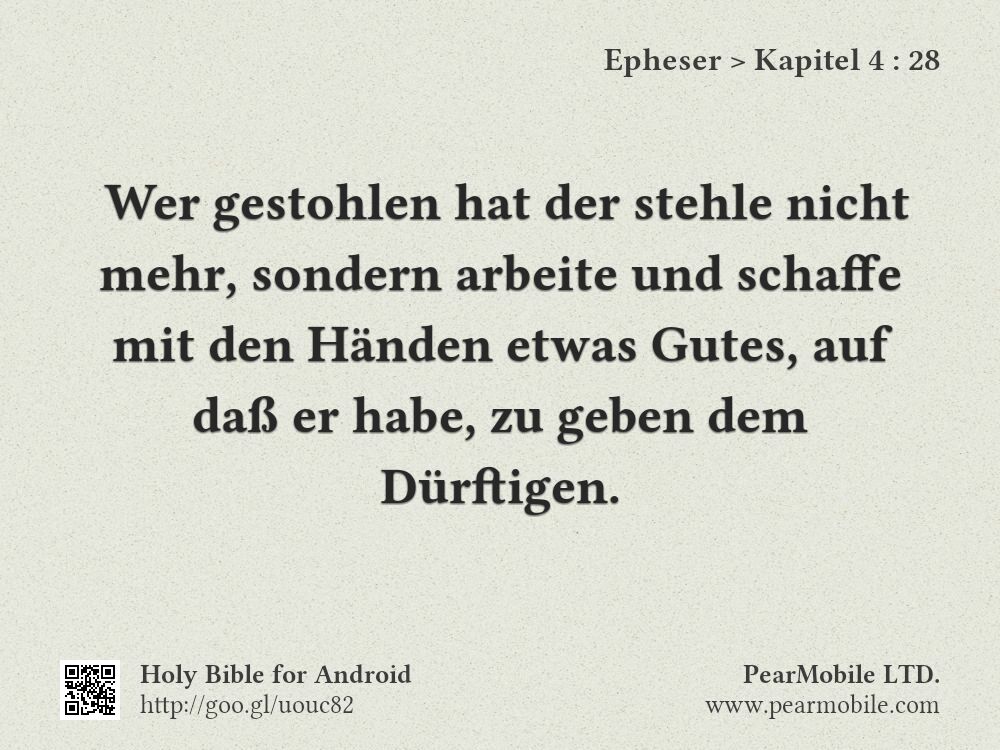 Epheser, Kapitel 4:28
